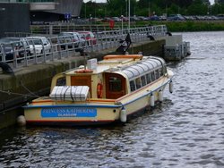 Tourist Boat At Salford Quays, Salford, Greater Manchester. Wallpaper