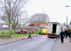Local accident in Brandon, Suffolk. Wallpaper