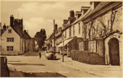 Sheep Street in Highworth, Wiltshire, during the 1950's