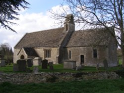 Ampney St. Mary Church, Ampney Crucis, Gloucestershire.  A 15th century Norman Church.