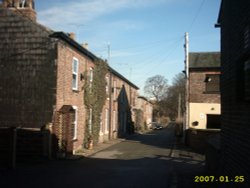 Last remaining cottages, Mill Lane, Reddish, Greater Manchester. Wallpaper