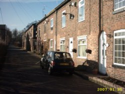 Last remaining cottages, Vale Road, Reddish, Greater Manchester. Wallpaper
