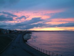 Sunset over the Steetley Jetty, Hartlepool Wallpaper