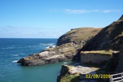 The view from Tintagel Castle in Cornwall