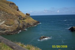 The sea from Tintagel Castle, Cornwall