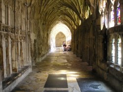 The cloisters at Gloucester Cathedral Wallpaper