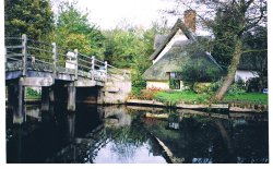 River Stour footbridge at Flatford Mill, Suffolk
