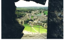 Corfe from Corfe Castle, Somerset Wallpaper
