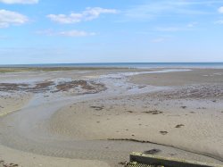 Low tide at Worthing, Sussex Wallpaper