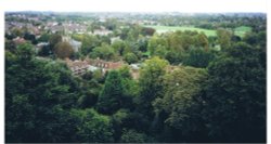 A view of Warwick taken from Warwick Castle, Warwickshire. Wallpaper