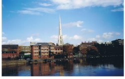 River Severn at Worcester, Worcestershire. Wallpaper