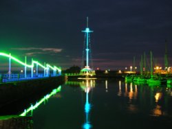 crows nest at night. Whitehaven, Cumbria Wallpaper