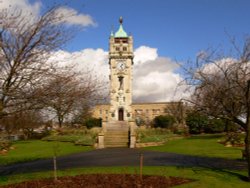 Whitehead Clock tower with Bury Town Hall in the Background. Wallpaper