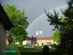 A magical rainbow over Manton, Worksop, Notts Wallpaper