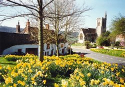 Main street in Uley, Dursley, Gloucestershire Wallpaper