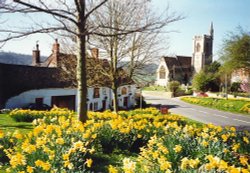 Main street in Uley, Dursley, Gloucestershire