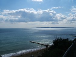View out to sea at Bournemouth Wallpaper
