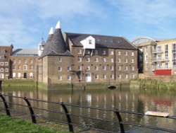 The Three Mills at Bow, London E3. Three Mills Island