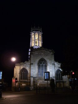 York church at night, York