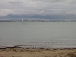 View of Portsmouth, Hampshire from Ryde, Isle of Wight Wallpaper