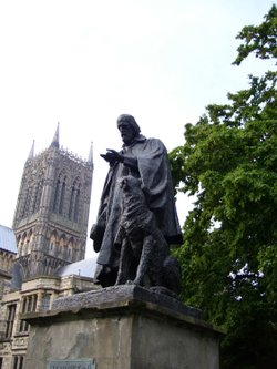 Tennyson Monument at Lincoln Cathedral, Lincoln, Lincolnshire