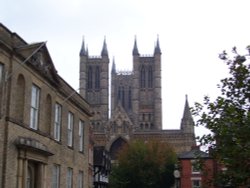 Lincoln Cathedral from Castle Gate, Lincoln Wallpaper