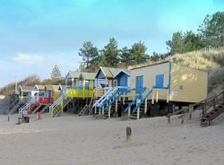 Beach huts at Wells next the Sea, Norfolk Wallpaper