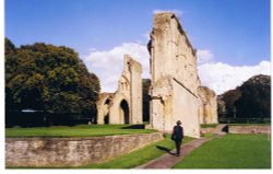 Ruins of Glastonbury Abbey' Somset. Wallpaper