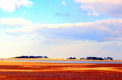 Part of the Beach at Wells next the Sea, Norfolk Wallpaper