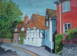 Mill Lane, Godalming - a painting Wallpaper