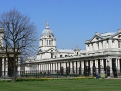 A view of The Royal Naval College from the gounds of The Queens's House, Greenwich. Wallpaper