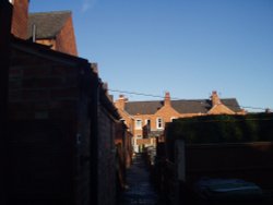 Newark, Nottinghamshire. Back of Lindum Street Wallpaper