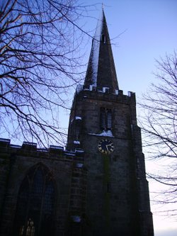 Sawley church in the snow. Sawley, Derbyshire