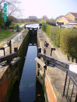Locks on the Chesterfield Canal  - at Worksop, Notts
