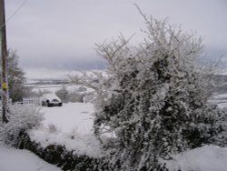 Portgate, Devon, after a snowfall in 2006 just outside the Harris Arms