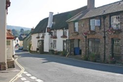 Road leading out of the village, Porlock, Somerset