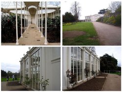 4 in 1 picture of the recently restored camelia house, Wollaton Park, Wollaton, Nottinghamshire. Wallpaper