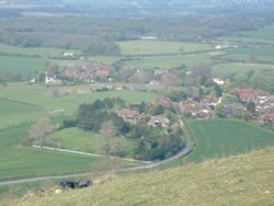 Looking North from top of Devil's Dyke on Sussex Downs (between Brighton/Hove) Wallpaper