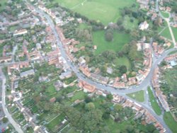 Brill, Buckinghamshire, taken from a hot air balloon belonging to the Altitude Balloon Company