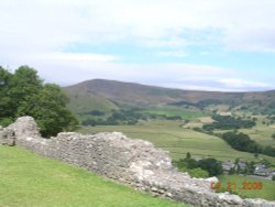 View of Mam Tor from Peveril Castle, Castleton, Derbyshire.
July 06.