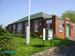 The well used Village Hall at one end of the village of Ranby in Nottinghamshire Wallpaper