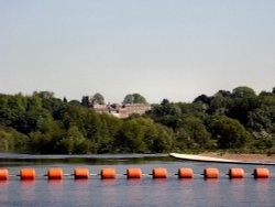 River Trent at Beeston, Nottinghamshire, looking across towards Clifton, Nottinghamshire. Wallpaper