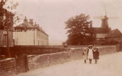 Wakeley Windmill 1909, Upchurch, Kent. A year later the windmill burnt down and was never rebuilt. Wallpaper
