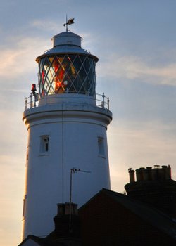 Evening light on Southwold lighthouse, Suffolk November 2006