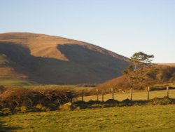 Looking towards Black Combe from Lacra hill, Kirksanton, Cumbria Wallpaper