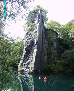 Inside the old slate mines in LLanberis in Wales an amazing and unexpected sight.