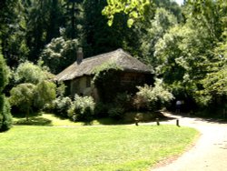 Gamekeepers' cottage at Cockington Country Park in Devon Wallpaper