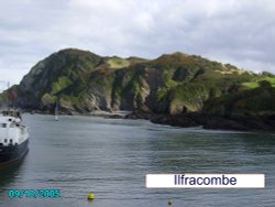 The dramatic coast line of Ilfracombe in Devon. Wallpaper