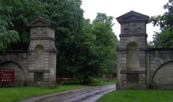 One of the many entrances to Clumber Park in Nottinghamshire a National Trust property. Wallpaper