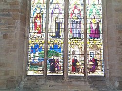 Stain glass window, St. Botolph's, Boston, Lincolnshire. Wallpaper